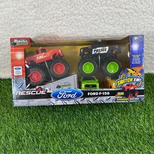 Monster Maniacs Ford F-150 Rescue and Fire Monster Truck Truck Set Red and Black